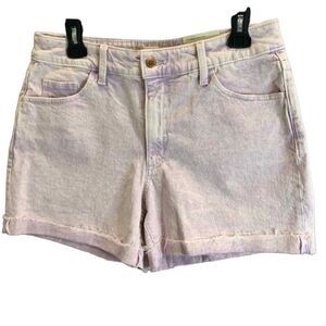 Universal thread vintage stretch midi jean shorts, purple acid wash, size 29